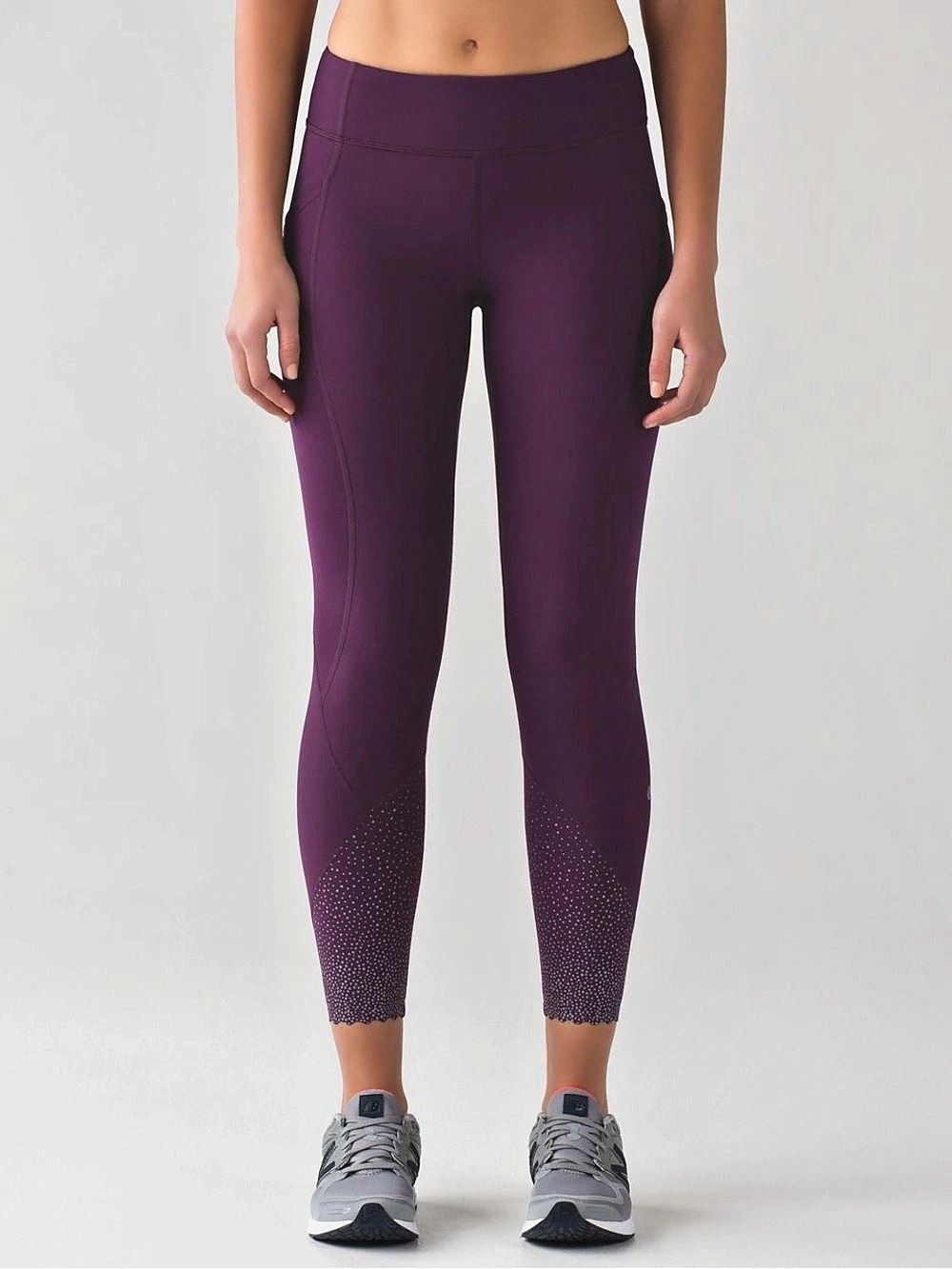 LKNEW Lululemon Tight Stuff Tight Reflective Running Leggings Purple 4 S